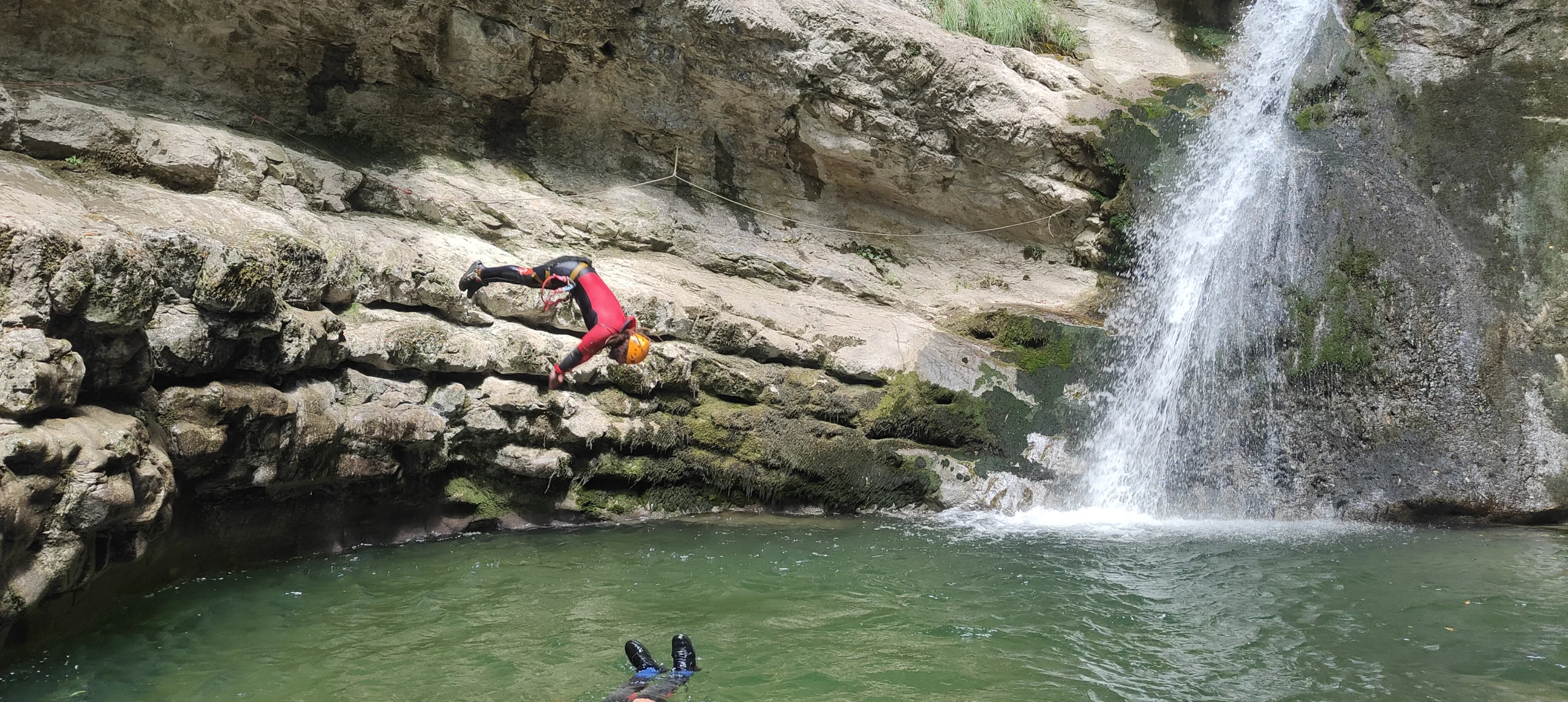 Sortie canyoning aventure dans le canyon de la Doria près de Chambéry